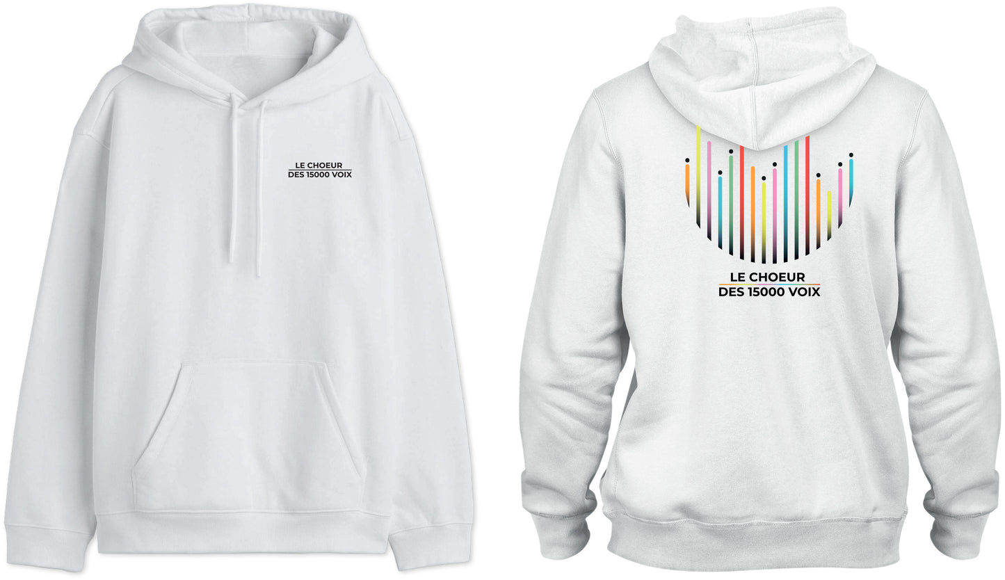 SWEAT BLANC LE CHOEUR DES 15000 VOIX