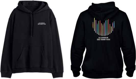 SWEAT NOIR LE CHOEUR DES 15000 VOIX